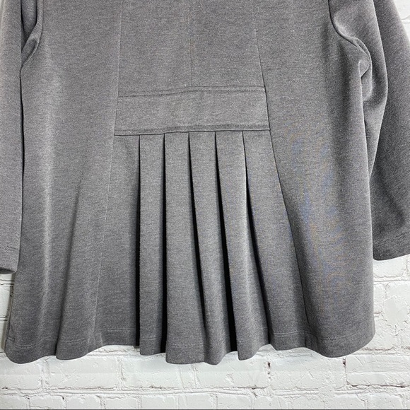 J Jill Gray 3/4 Sleeve Peacoat Jacket Large - Picture 9 of 10